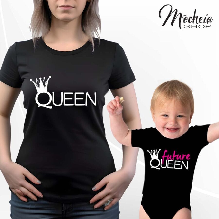 Coordinato T-shirt & Body Festa della Mamma "Future Queen" - immagine 4