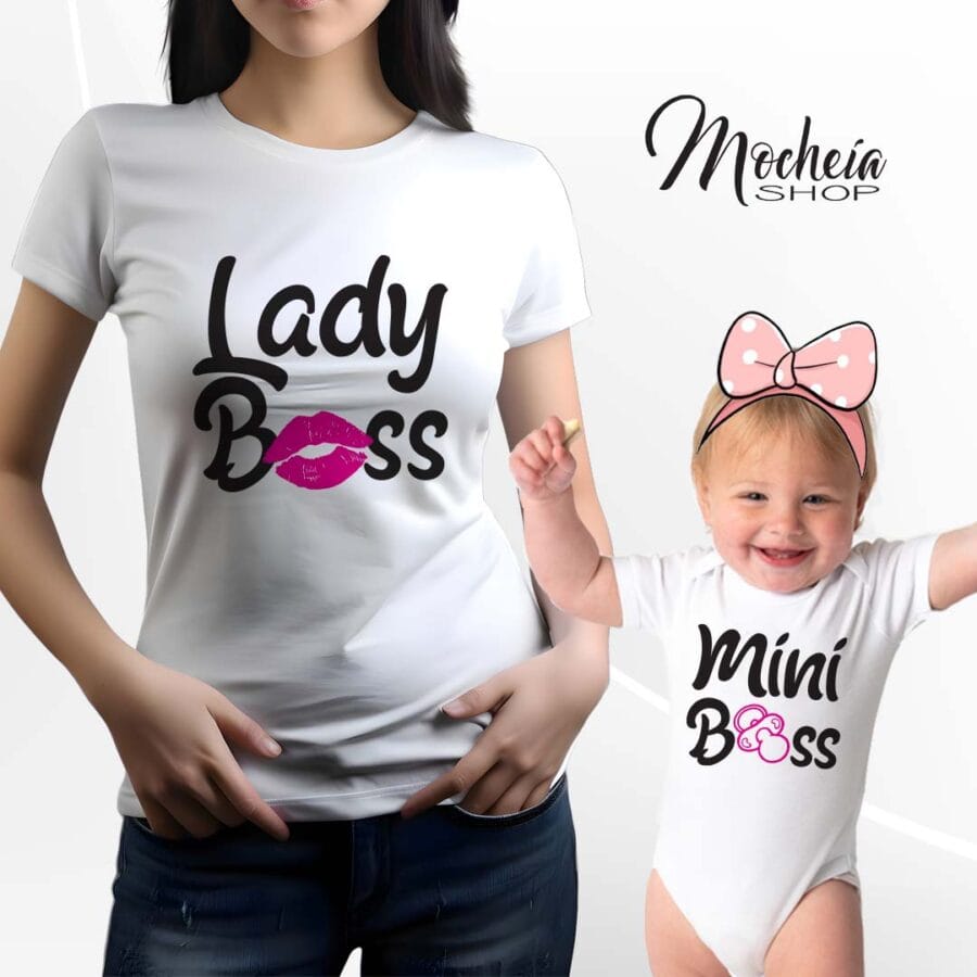 Coordinato T-shirt & Body Festa della Mamma "Boss"