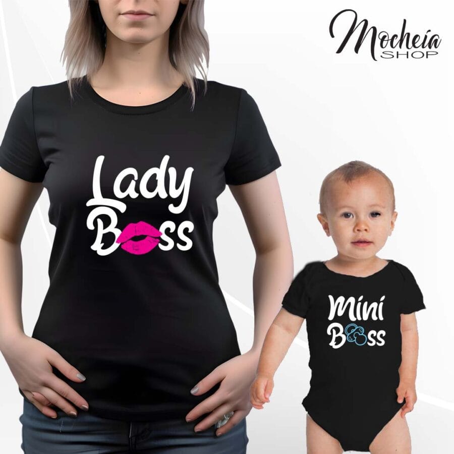 Coordinato T-shirt & Body Festa della Mamma "Boss" - immagine 4