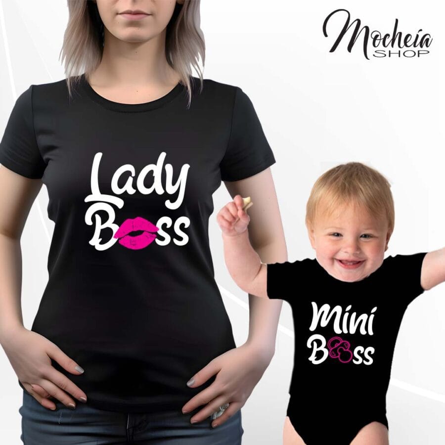 Coordinato T-shirt & Body Festa della Mamma "Boss" - immagine 6