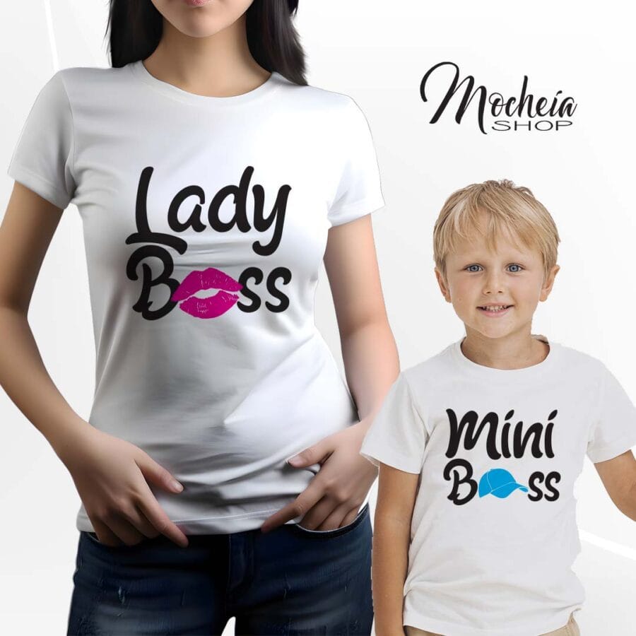 Coordinato T-shirt & Body Festa della Mamma "Boss" - immagine 7