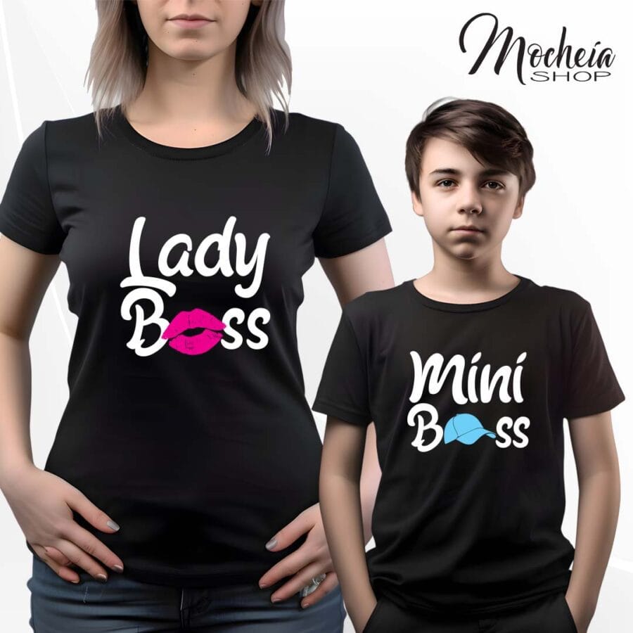Coordinato T-shirt & Body Festa della Mamma "Boss" - immagine 2