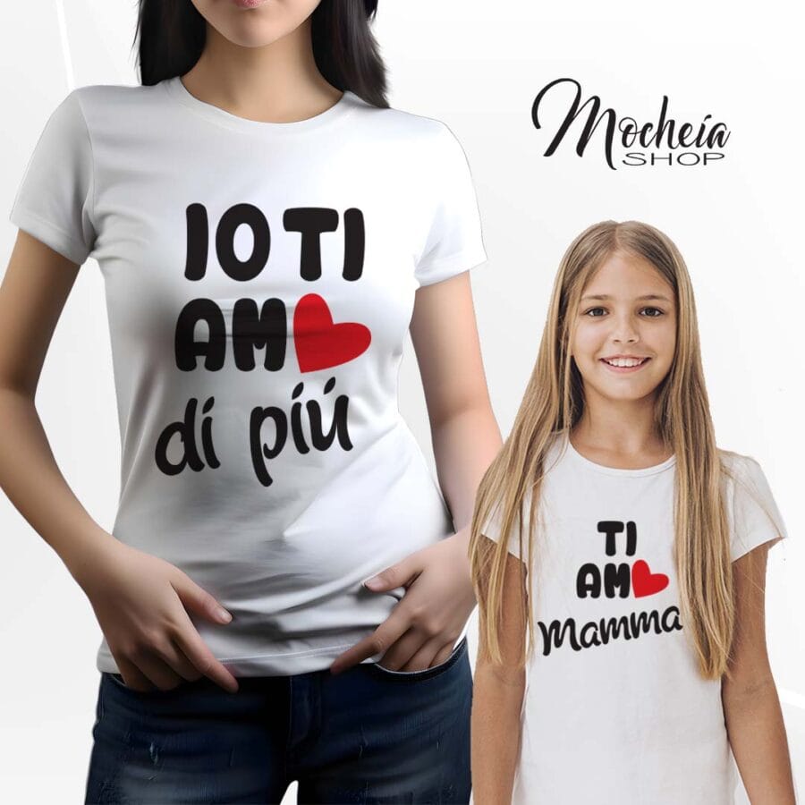 Coordinato T-shirt & Body Festa della Mamma "Amore" - immagine 3