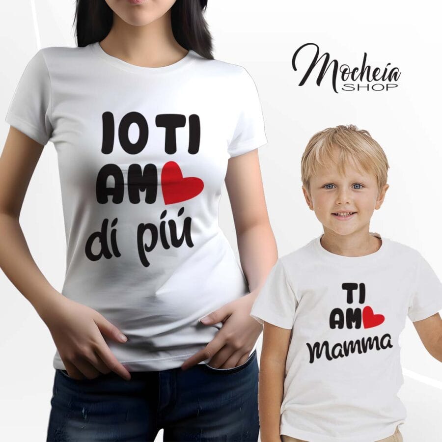 Coordinato T-shirt & Body Festa della Mamma "Amore" - immagine 5