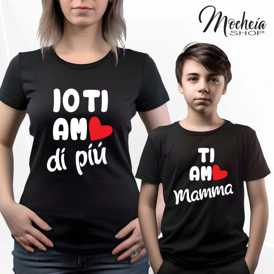 Coordinato T-shirt & Body Festa della Mamma "Amore" - immagine 6