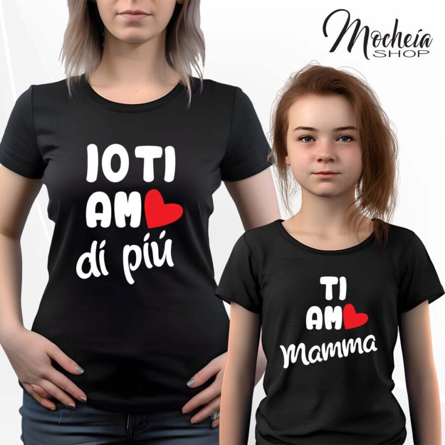 Coordinato T-shirt & Body Festa della Mamma "Amore" - immagine 2