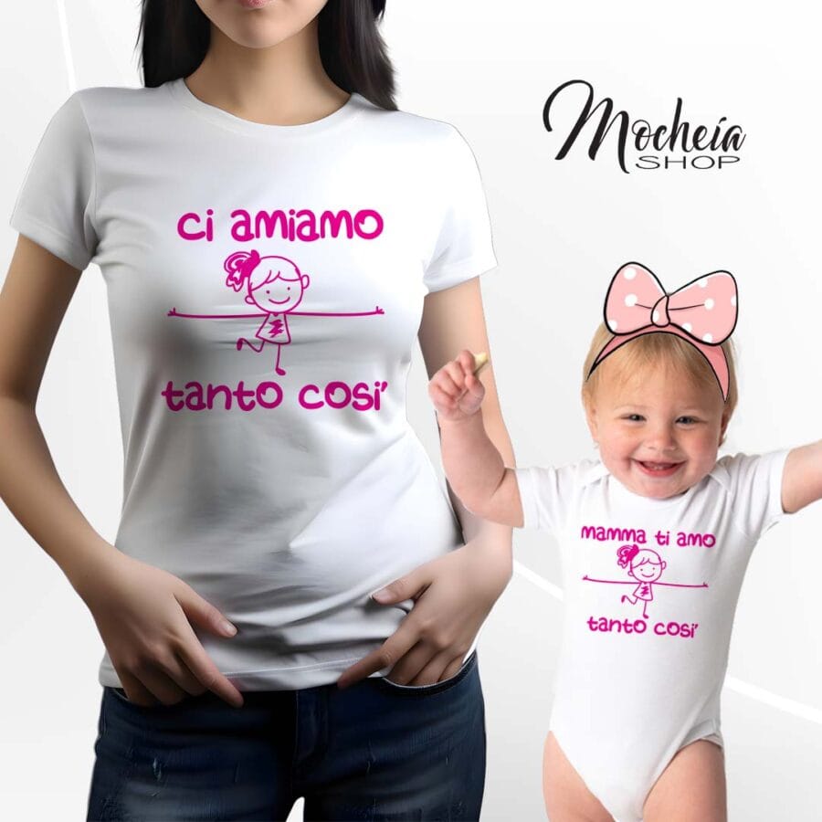 Coordinato T-shirt & Body Festa della Mamma "Ci Amiamo"