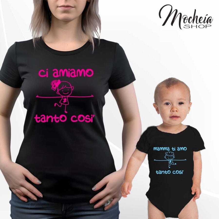 Coordinato T-shirt & Body Festa della Mamma "Ci Amiamo" - immagine 6