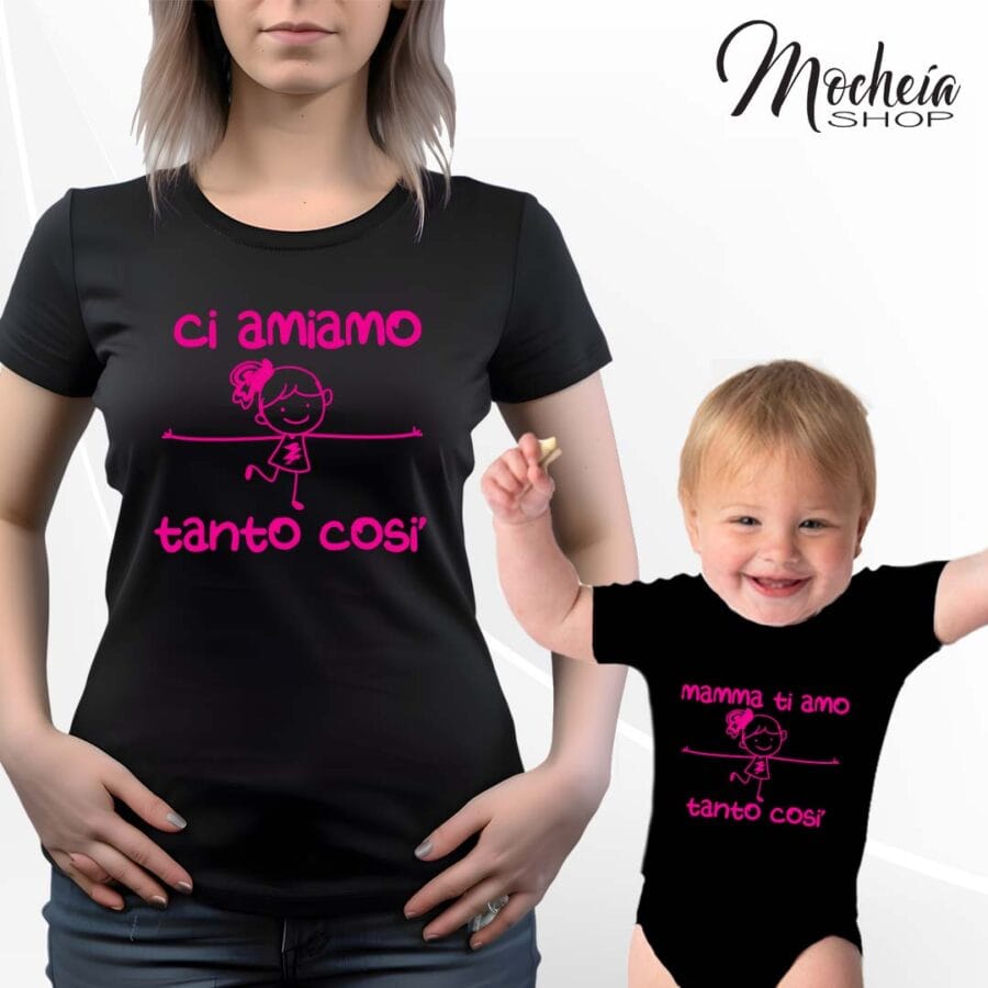 Coordinato T-shirt & Body Festa della Mamma "Ci Amiamo" - immagine 4