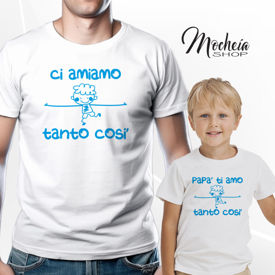 Coordinato T-shirt o body "Ci amiamo tanto" festa del papà-idea regalo - immagine 5