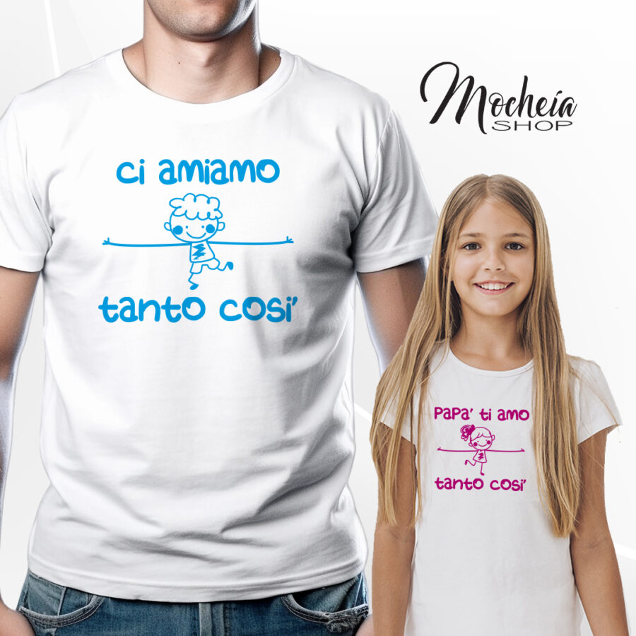 Coordinato T-shirt o body "Ci amiamo tanto" festa del papà-idea regalo