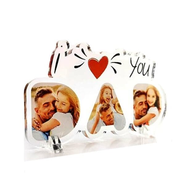 Plexiglass Personalizzato con Foto Festa del papà "I love" Idea Regalo