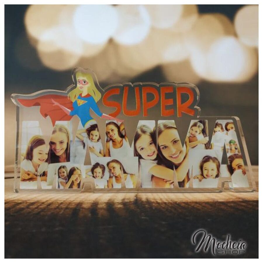 Plexiglass Personalizzato con foto Festa della Mamma "Eroina" Idea Regalo