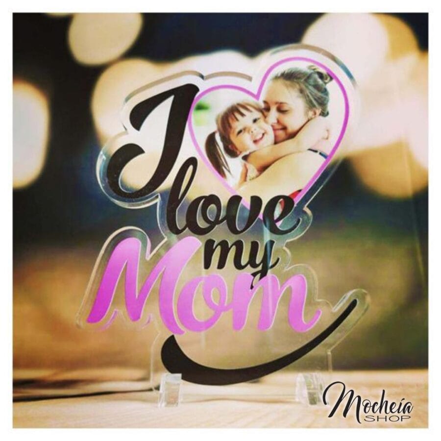 Plexiglass Personalizzato con foto Festa della Mamma "Mamma Ti Amo" Idea Regalo