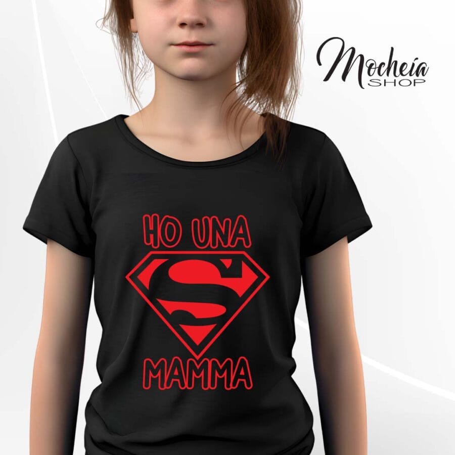 T-Shirt Bambino Festa della Mamma "Mamma Super"
