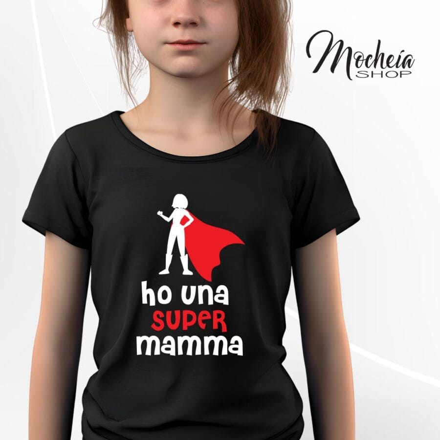 T-Shirt Bambino Festa della Mamma "Super Mamma"