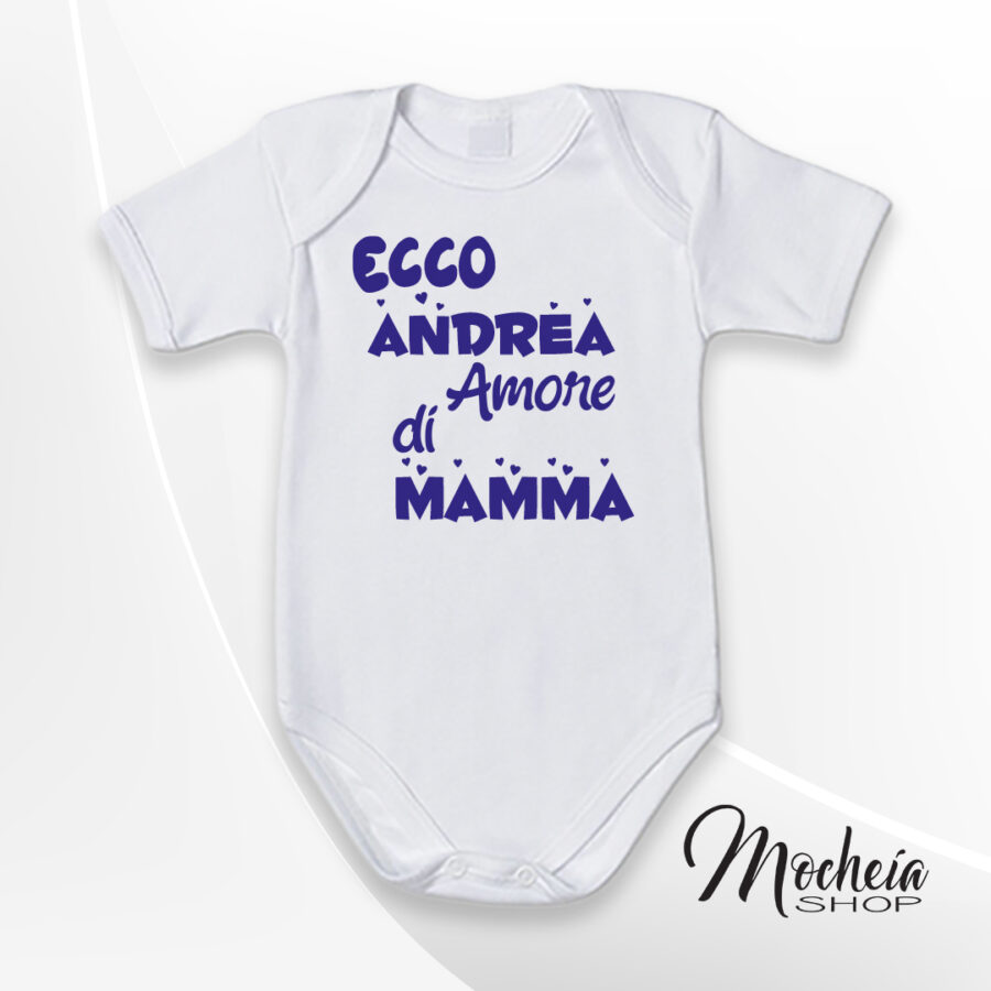 Body Bambino/a "Amore di Mamma " Personalizzato con nome Idea regalo - immagine 3