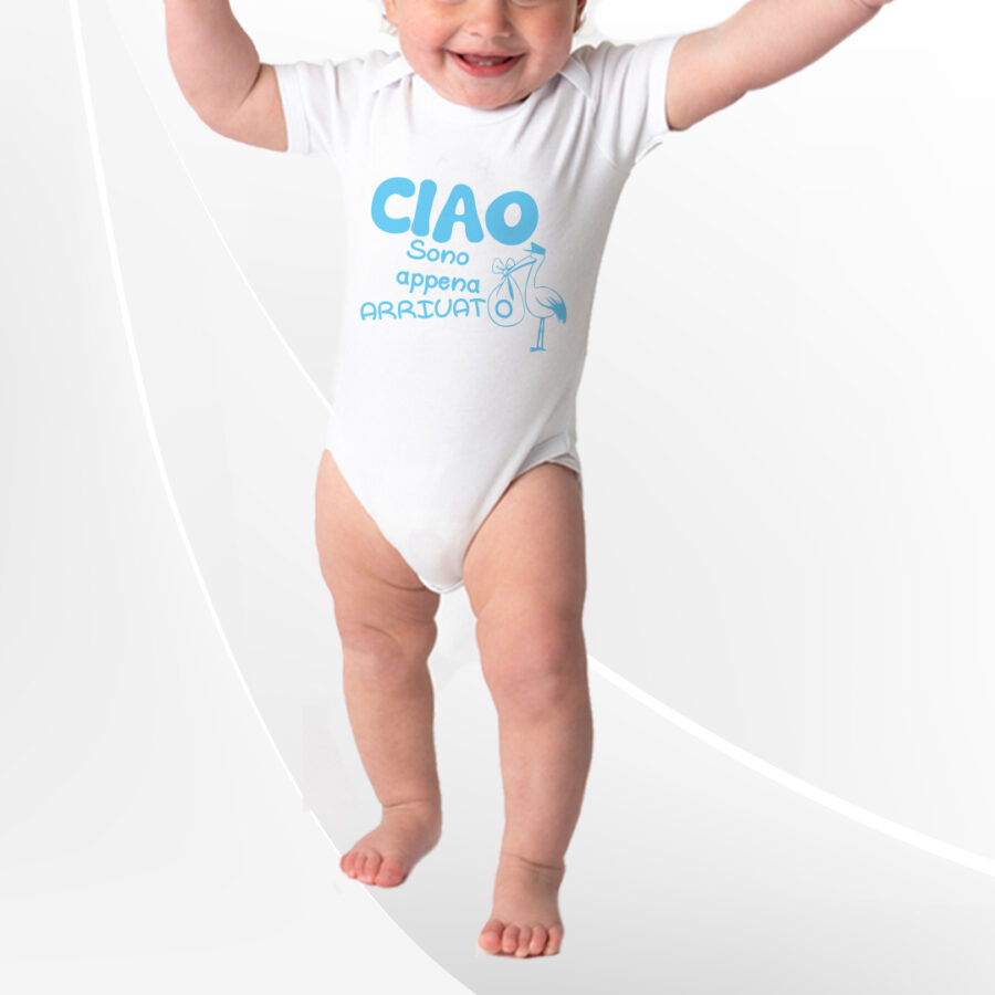 Body Bambino "Ciao sono appena Arrivato/a" idea regalo - immagine 2